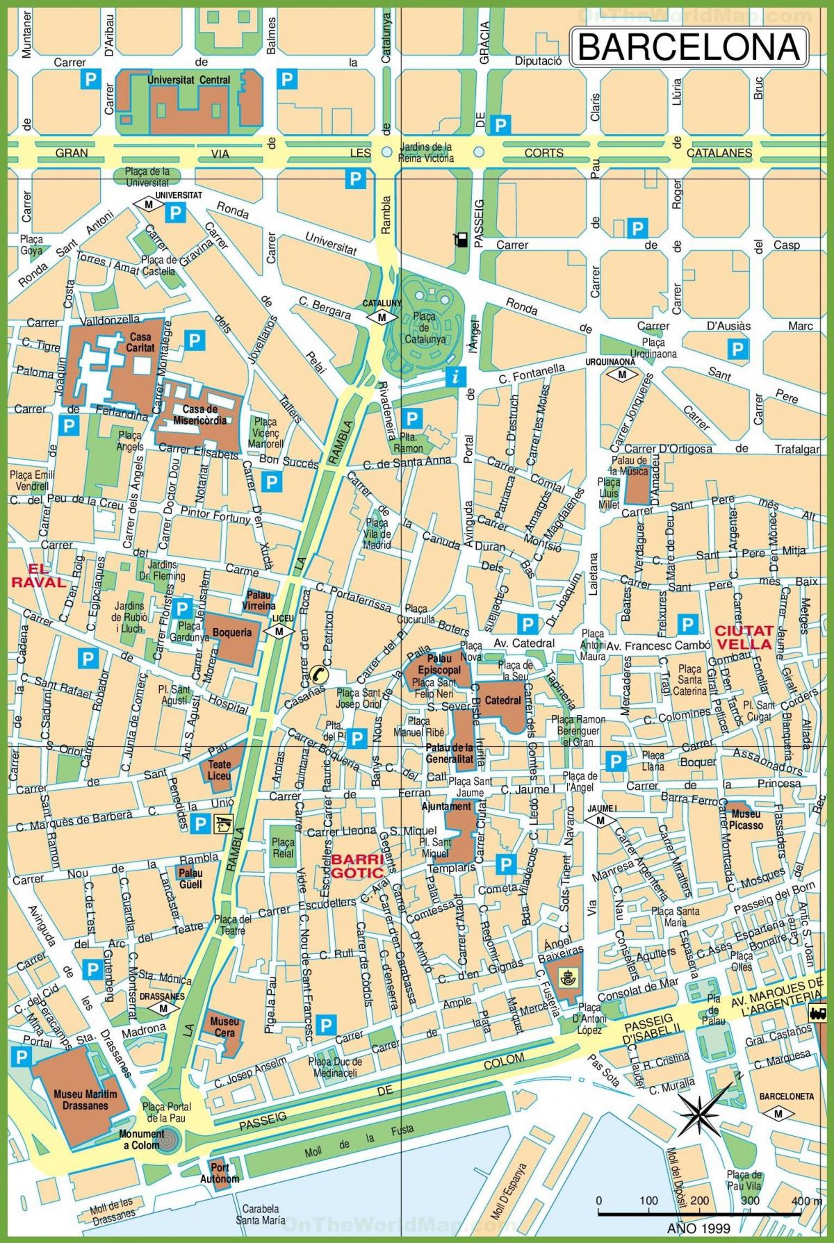 barcelona mapa centra