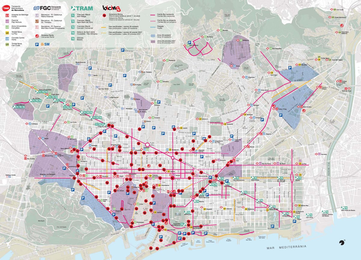mapa barcelona kole 