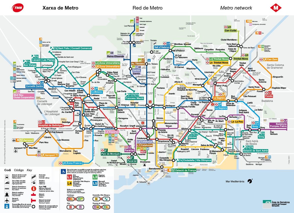 barcelona metro map