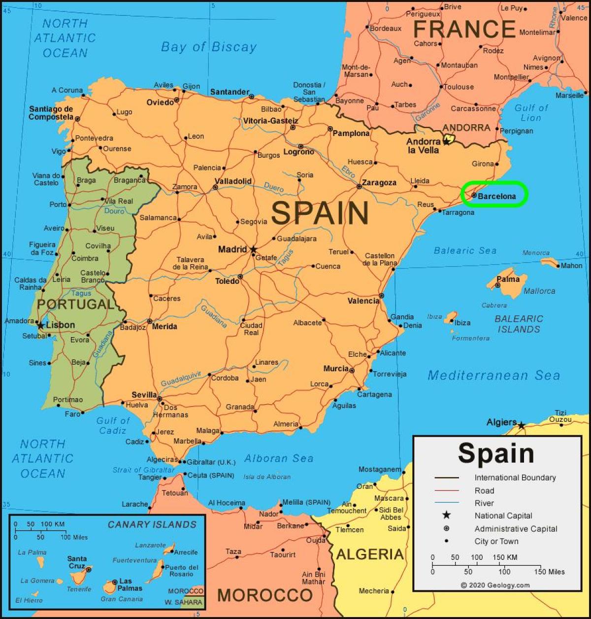 mapa barcelona na mapě