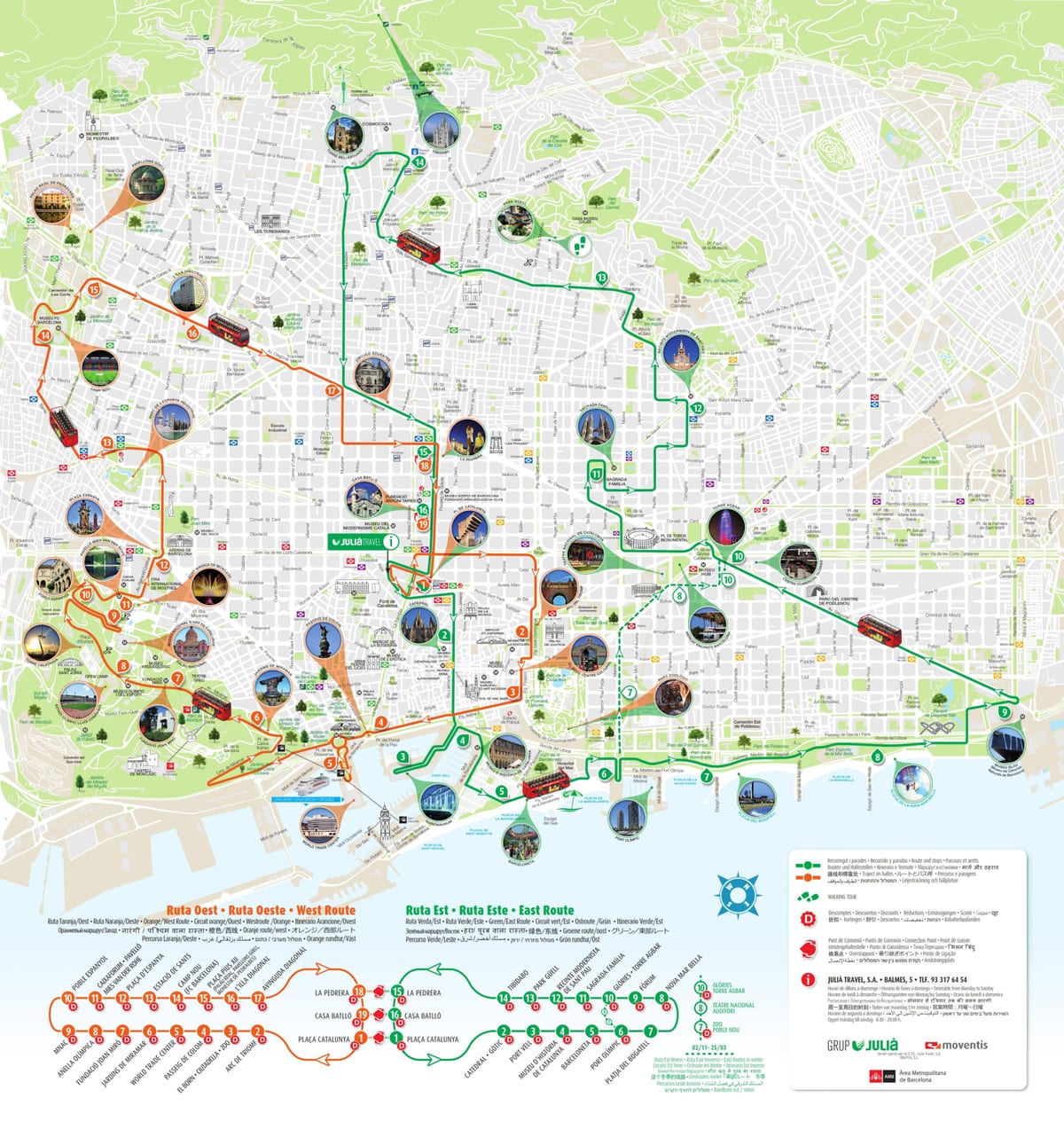 mapa barcelona památky