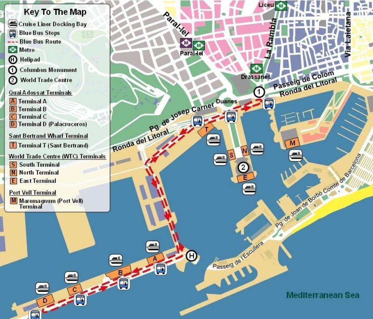 mapa barcelona port