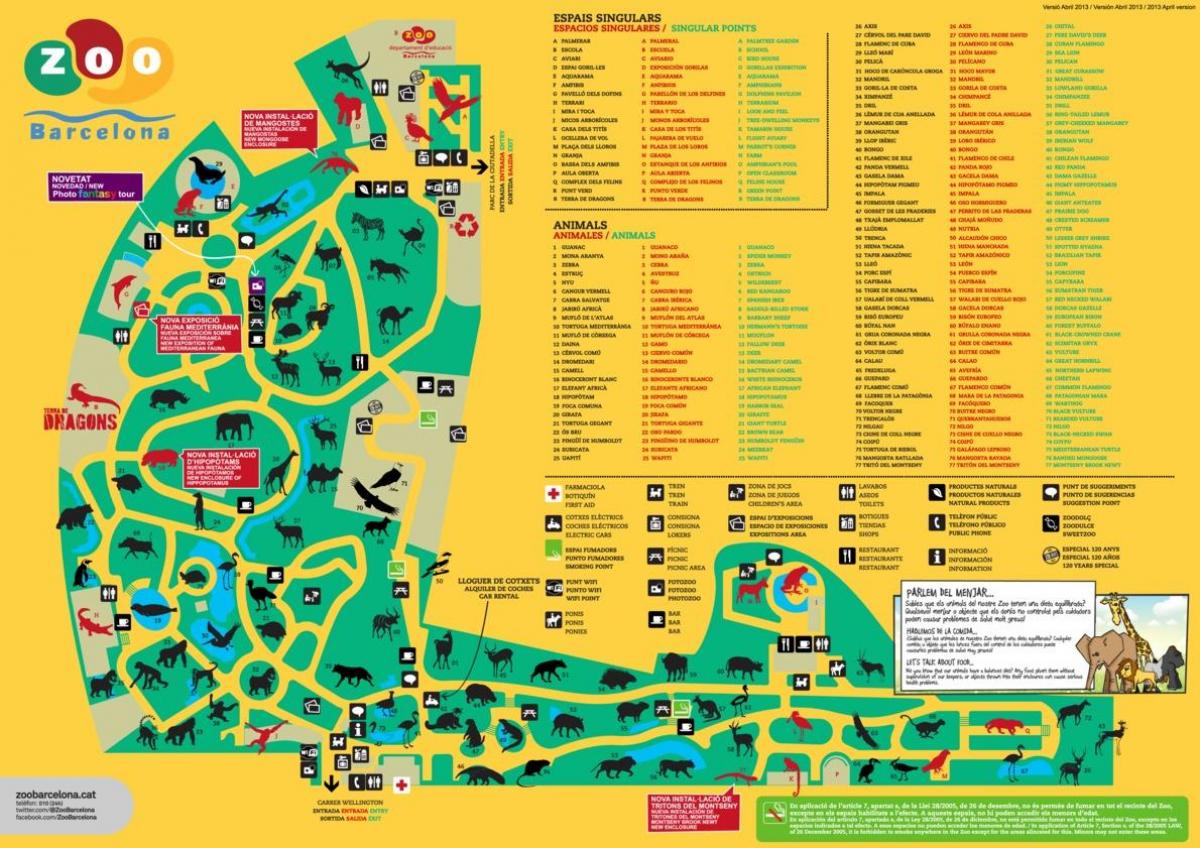 mapa barcelona zoo