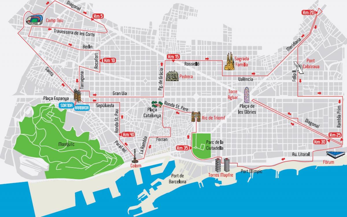 camp nou, barcelona mapa