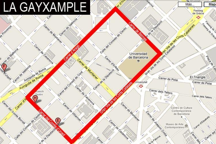 mapa gayxample barcelona