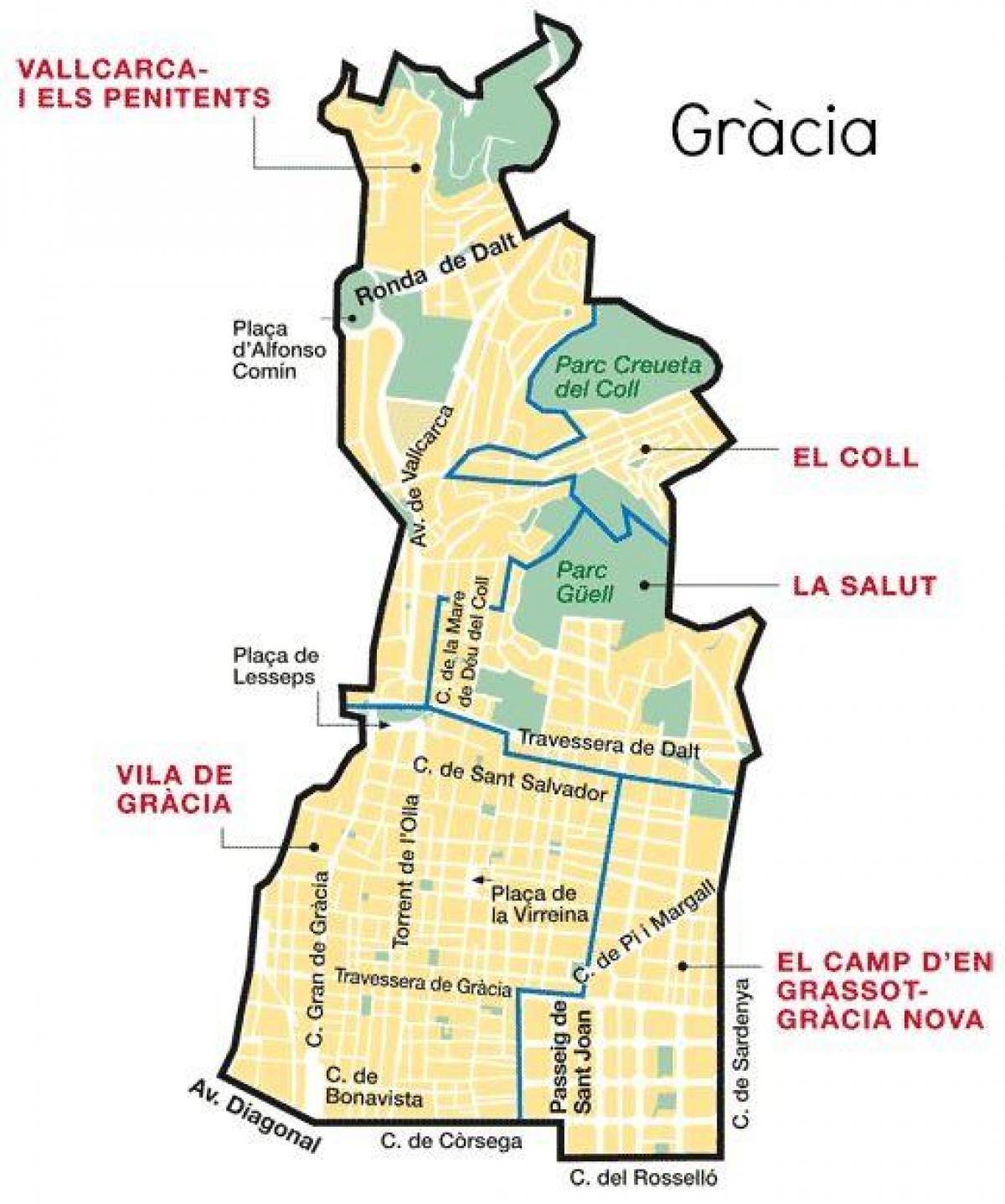 mapa gracia barcelona