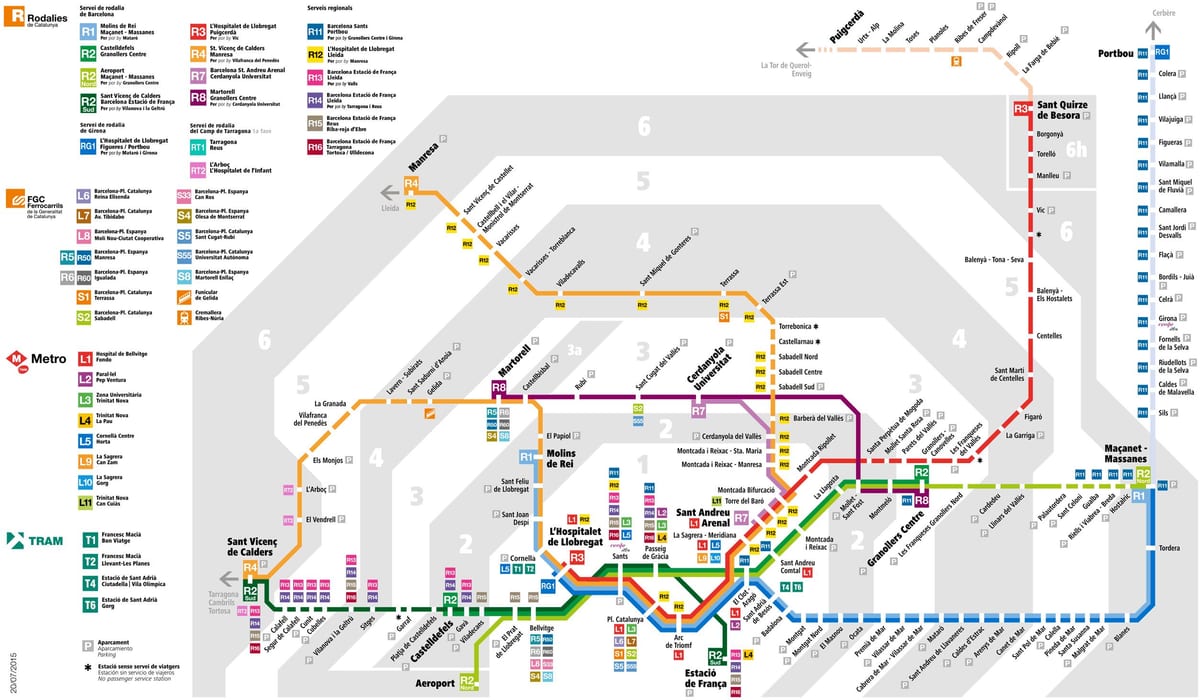 rodalies mapě