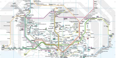 Barcelona příměstské železniční mapě