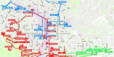 Barcelona city tour bus mapa
