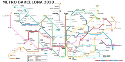 Letiště Barcelona mapa metro