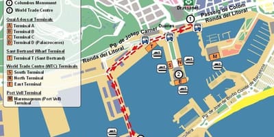 Mapa barcelona port