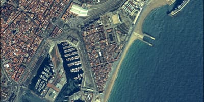 Mapa barcelona satelitní