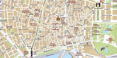 Mapa barcelony staré město