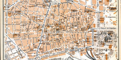 Stará mapa barcelona