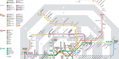 Barcelona mapa vlak