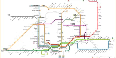 Barcelona mapa vlakového nádraží