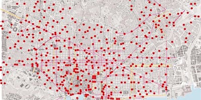 Bicing barcelona mapě