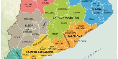 Mapa catalunya barcelona