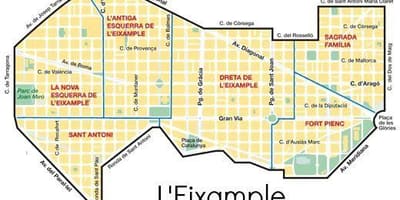 Mapa eixample barcelona