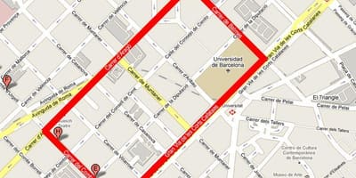 Mapa gayxample barcelona