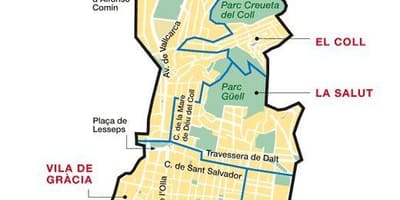 Mapa gracia barcelona